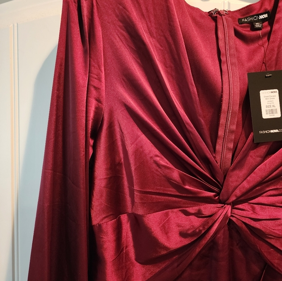 Fashion Nova Maroon Mini Dress - Picture 3 of 6